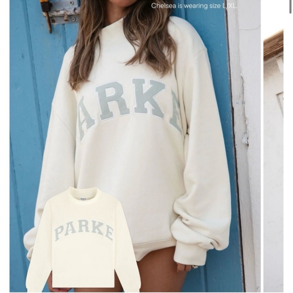 Cream Sweatshirt with PARKER Logo